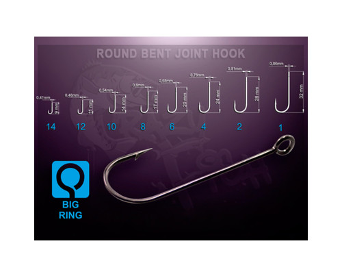 RBJH-1 10шт Одинарный крючок Round Bent Joint Hook