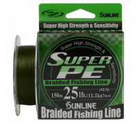 Шнур плетёный SUNLINE *SUPER PE* (тёмно-зел.) 150m.# 0.165mm.10LB/5кг