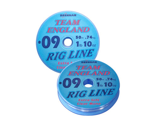 Team England Rig Line 0.09mm (1lb 10oz) 50m  леска монофильная