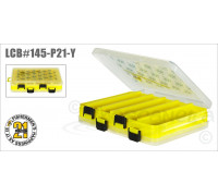 Коробка для приманок Pontoon21 LCB двусторонняя 206x170x42, желтая./верх прозр.