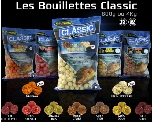 Classic - Bouillettes - 2kg - 20mm - Tiger Chocolate  бойлы серии Classic