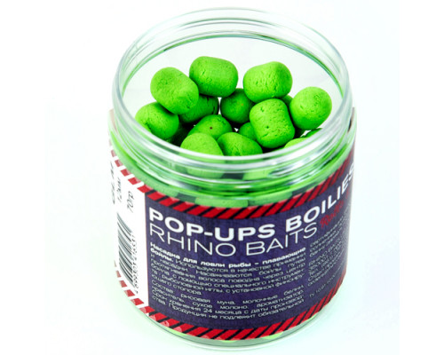 Pop-up, 12 mm, roll & dumbells, 70 грамм, GLM (зеленогубый моллюск), зелёный флюро