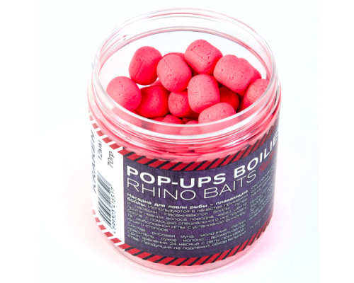 Pop-up, 12 mm, roll & dumbells, 70 грамм, Kraken (кальмар с клюквой), розовый флюро