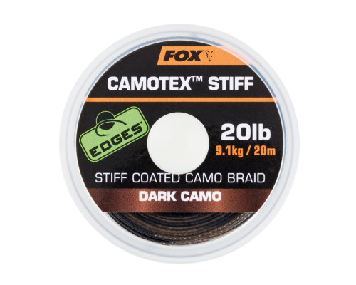 EDGES™ Camotex™ Stiff - Dark Stiff 15lb - 20m  поводковый материал в жесткой оплетке