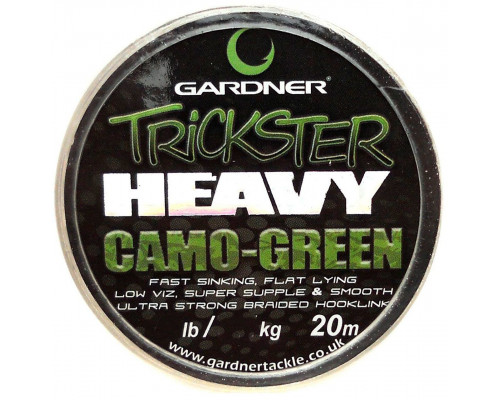 GARDNER  Поводковый материал TRICKSTER HEAVY 25lb 20m CAMO GREEN XTRIH25G
