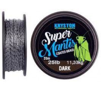 Super Mantis Coated Braid 25lb x 20m Dark Silt  поводковый материал в оболочке