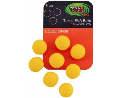 Texno EVA Balls 10mm yellow уп/8шт