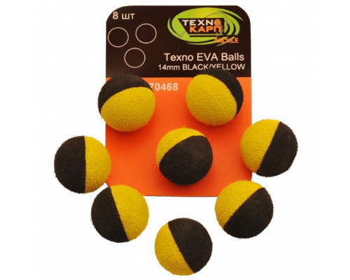 Texno EVA Balls 14mm black/yellow уп/8шт